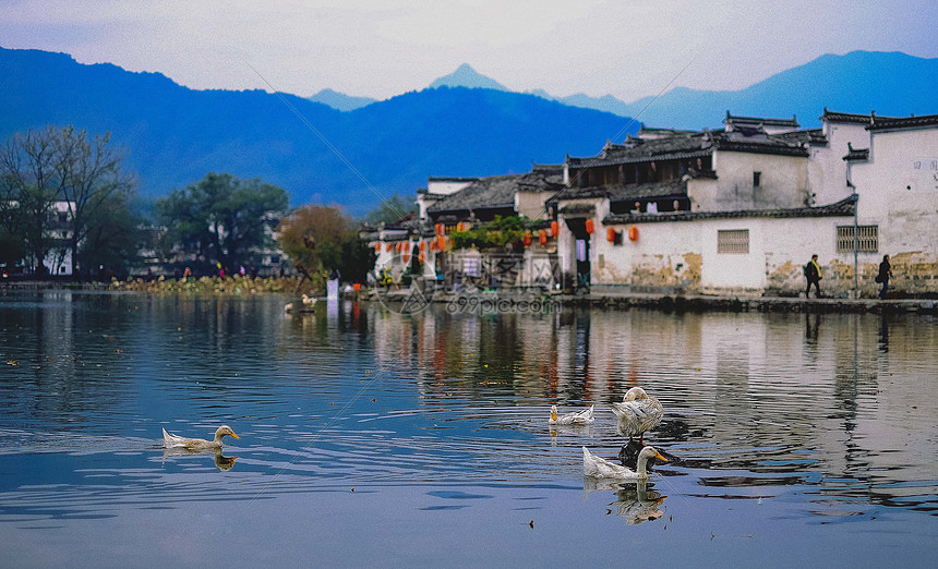 安徽皖南著名旅游景区宏村风光图片素材_免费下载_jpg图片格式_VRF高清图片500719825_摄图网